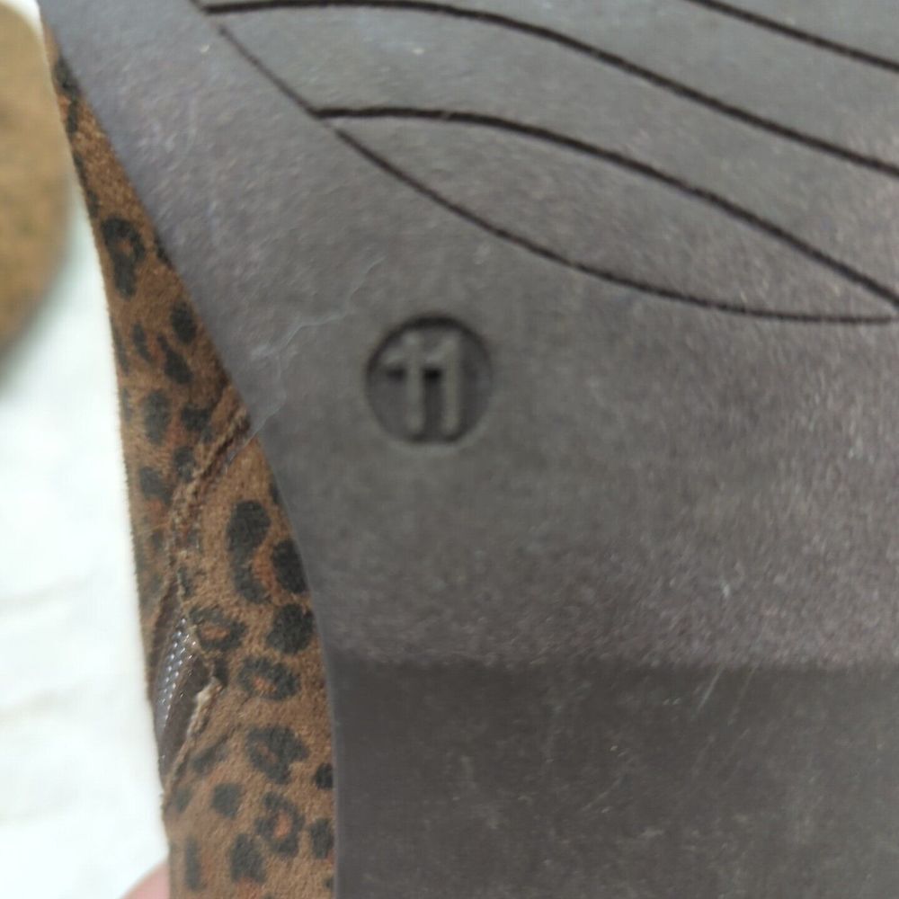 Eva & Zoe Women's Cheetah Print Faux-Suede Ankle Boots Size 11 - Picture 10 of 10